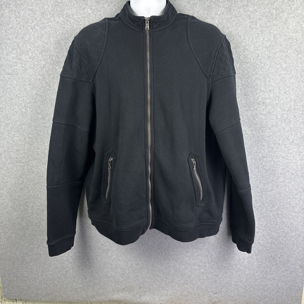 Rock & Republic Black Full Zip Jacket Size XXL‎